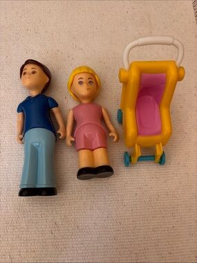 Vintage Little Tikes Dolls Mom Dad & Stroller dollhouse collection